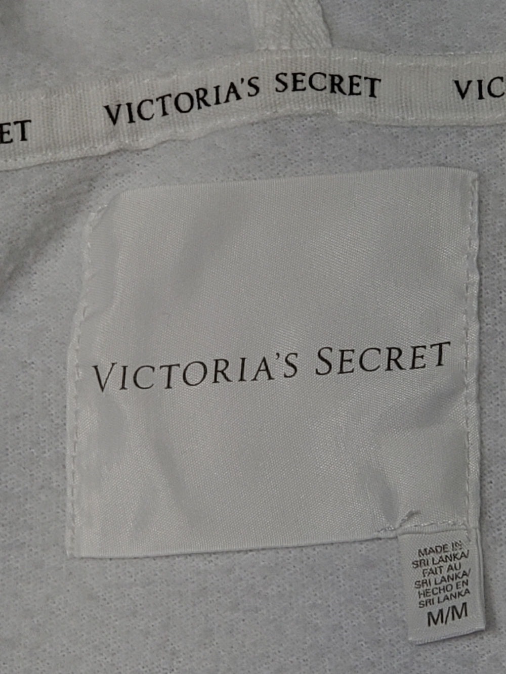 Victoria's Secret Supermodel Essentials White w/ Pink Sequin Angel Wing Hoodie M - Picture 4 of 11